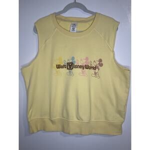 Disney Sweater XL Yellow Retro Mickey